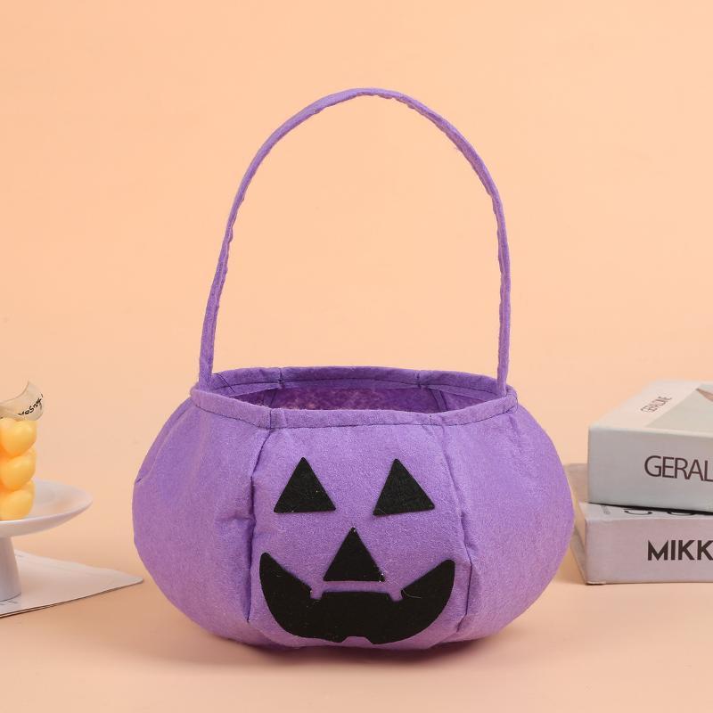 Gifts Pouch Halloween Candy Bag Trick Or Treat Handbag Trick-Or-Treat Candy Basket Lightweight Ghost Pumpkin Candy Bucket Gift