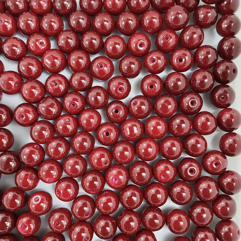 

50pcs 8/10mm Sweet Style Dual Color Glass Loose Beads For Handmade DIY Bracelet Necklace Jewelry Making Supplies Decorative Bead 8mm-50pcs