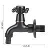 G1/2in Thread Retro Style Water Tap Brass Black Short Type Washing Machine Quick Open Faucet