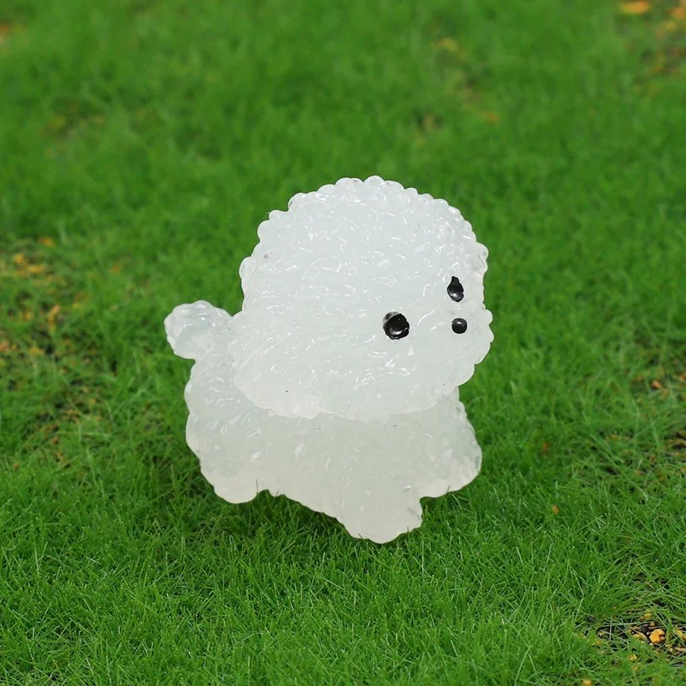 New Nightglow Car Ornaments Mini Car Center Console Glow Puppy Pendant Automatic Interior Noctilucent DIY Decoration Accessories