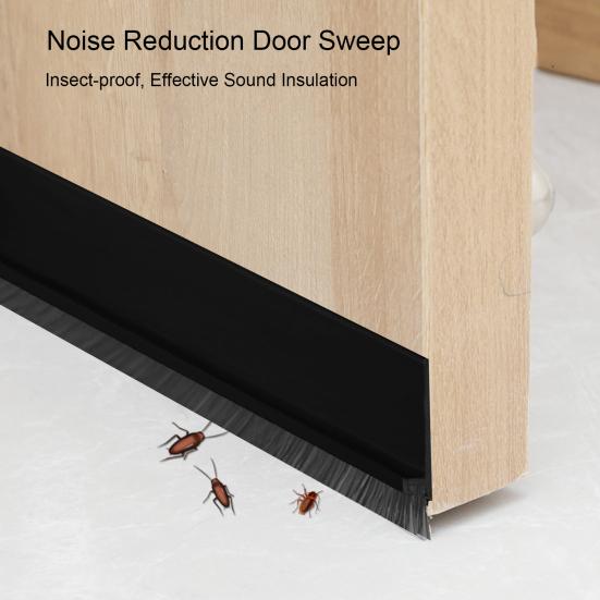2Pcs Door Sweep for Bottom of Door Integrated Door Sweep Brush Design