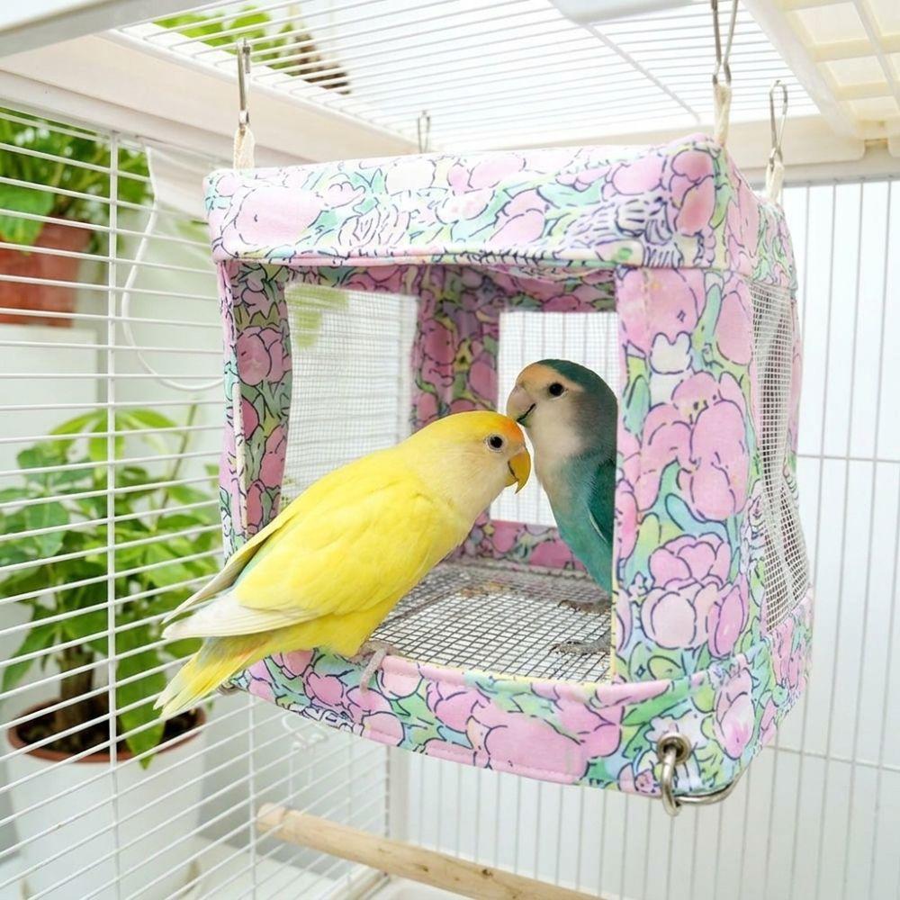 Breathable Mesh Bird Hanging Bed Bite Resistant Parrot House Multi-functional Bird Nest  Sparrows
