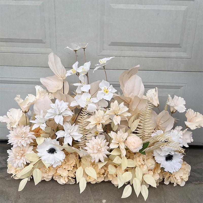 Complete Wedding & Banquet Artificial Flower Set: Ground Rows & Table Decor
