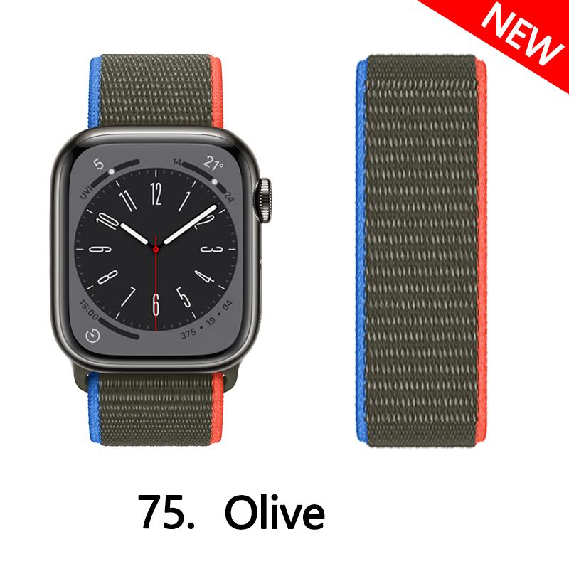 Nylon Strap For Apple Watch 10 Bands 46mm 44mm 40mm 45mm 41mm 49mm 42mm 38mm Bracelet Correa iwatch Series 8 se 7 6 3 9 11 40 mm
