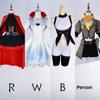 Rwby Ruby Rose Weiss Schnee Cosplay Dress With Polyester Fabric For Cosplay Parties And Events