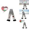 Palestine Flag Scarf Double-layered Polyester Fabric 14*130cm Multicolor