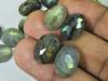 11X15MM Natural Labradorite Checker Cut Oval Cabochon Gemstone 19 Pcs Lot LM-1200