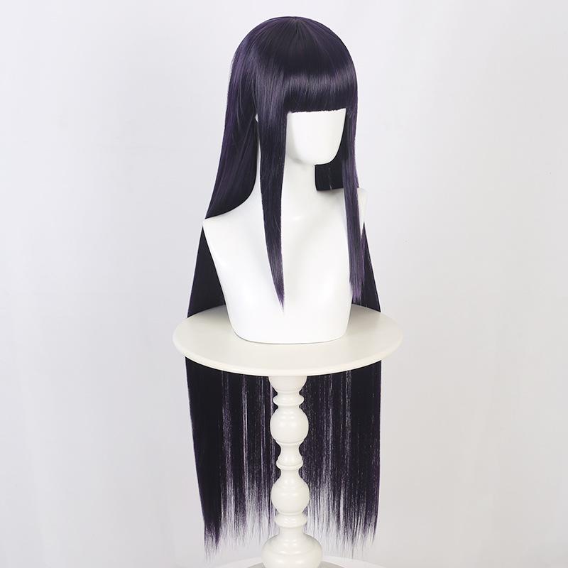 Dark Purple Straight Long Straight Hair Synthetic Wig Anime Character Ichida cosplay Wig Anime Reality Show Wig