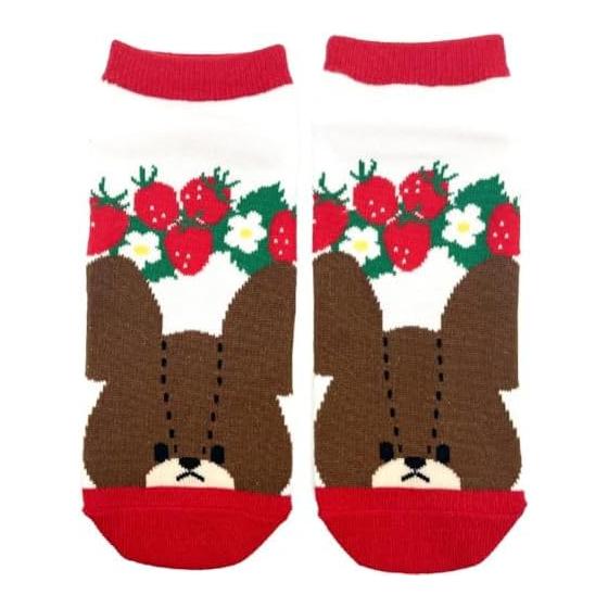Nakajima Corporation Bear School Strawberry Socks Strawberry 221490-26