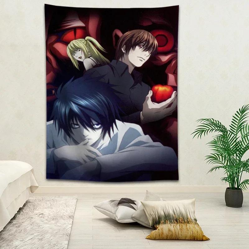 Home  Hot Sale Custom Anime Printed Tapestry Background Decorative Tapestry Wall Hanging Decor Decoration Mural Hippie Tapiz