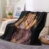 Sabrina Printed Flannel Blanket, Soft Throw for Bedroom Sofa, Washable, Christmas Present, Great Gift.