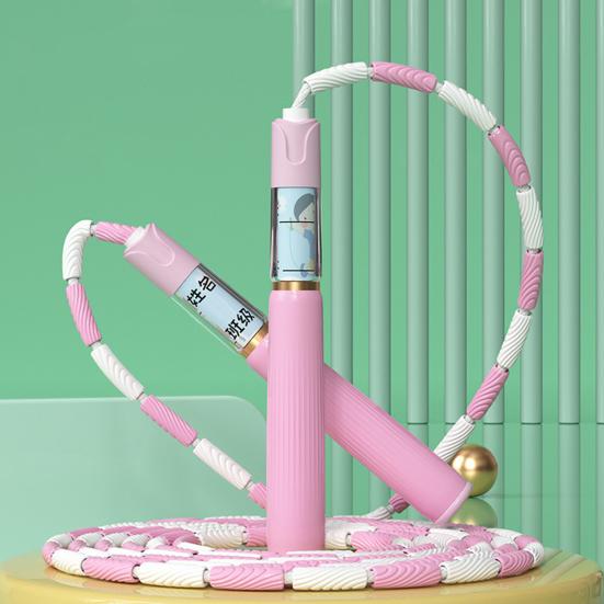 280CM Kids Skipping Rope Segmented Soft Bead Adjustable Signable Non-slip Handle Tangle-Free Physical Testing Training Students Jump Rope