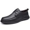 Men's Shoes Autumn Slip-On Lazy Walking Anti-Slip Leather Shoes Men's One-Step Lightweight Middle-aged And Elderly Casual Shoes