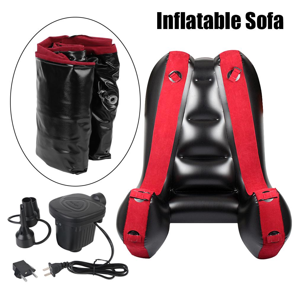 Nadmuchiwane Meble Seksualne Dla Par Kobiet Waginalne Oralne Zabawki Korek Analny Sofa Mata z Paskami Krzesło Łóżko Poduszki Seksualne
