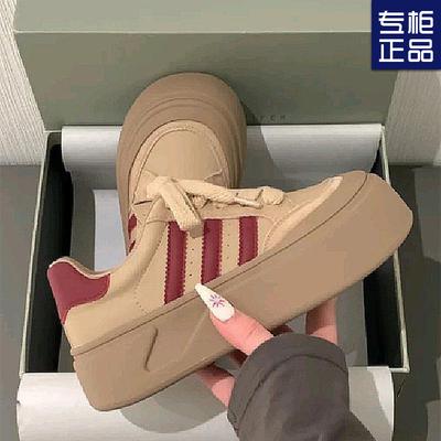 Dexun Foreign Style Maillard Platform New Winter Casual Shoes Low-top Board Heightening Sports Versatile Women's Shoes
