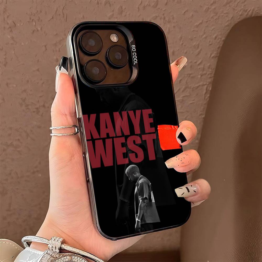 k-Kanye West-t phone case for iPhone 17 17Air 16 15 14 13 12 11 Pro Max Plus Colorful Silver
