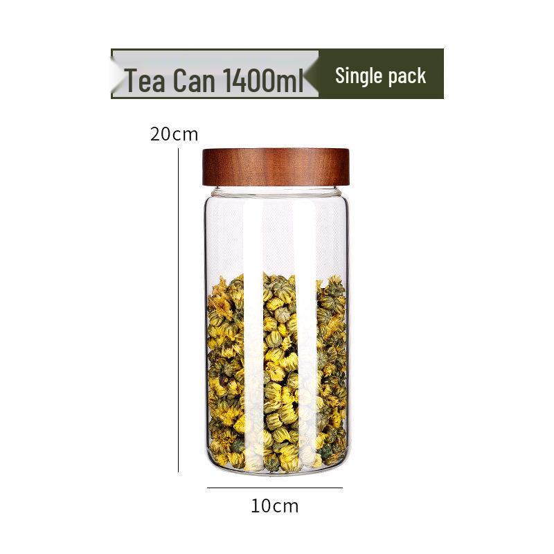 High Borosilicate Glass Tea and Food Storage Jars for Brewing and Preservation