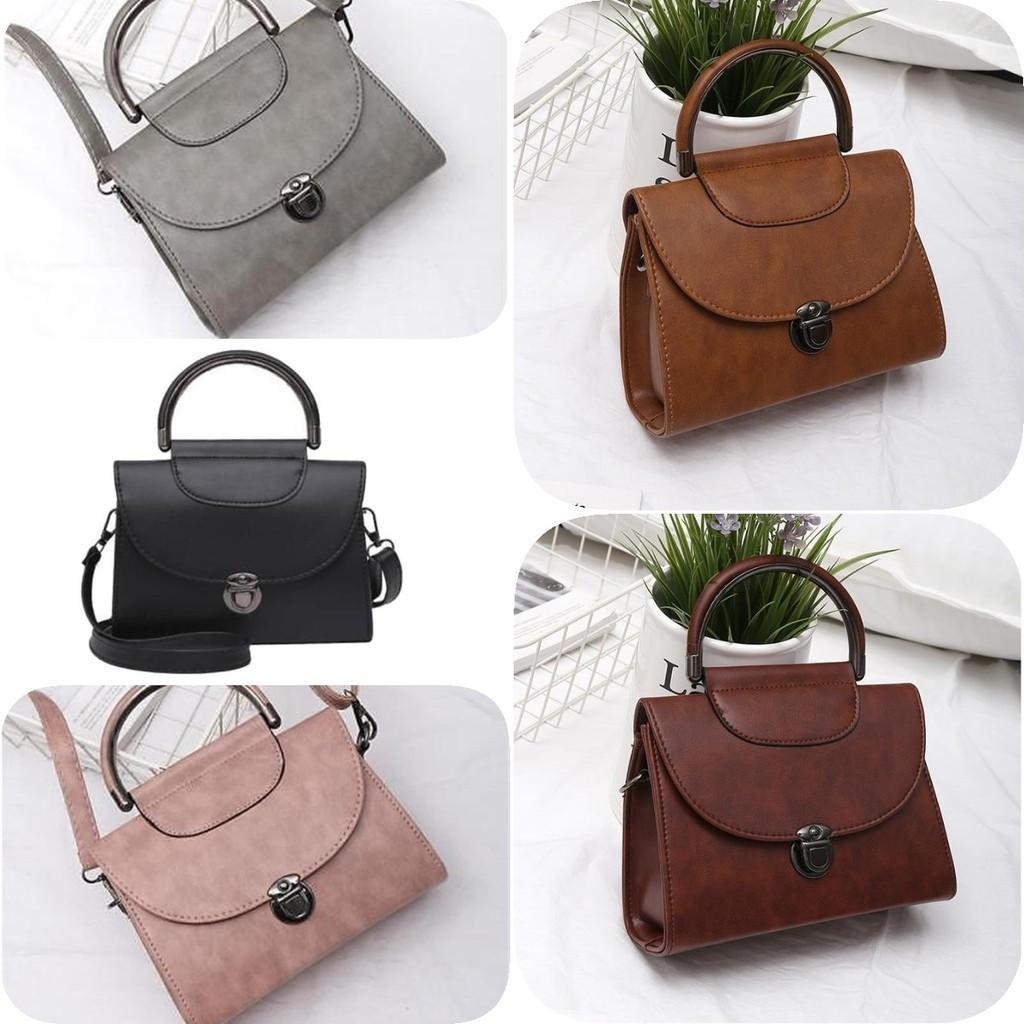 Trendy Lock Closure Pu Leather Handbag 2024 Versatile Commuting Urban Fashion