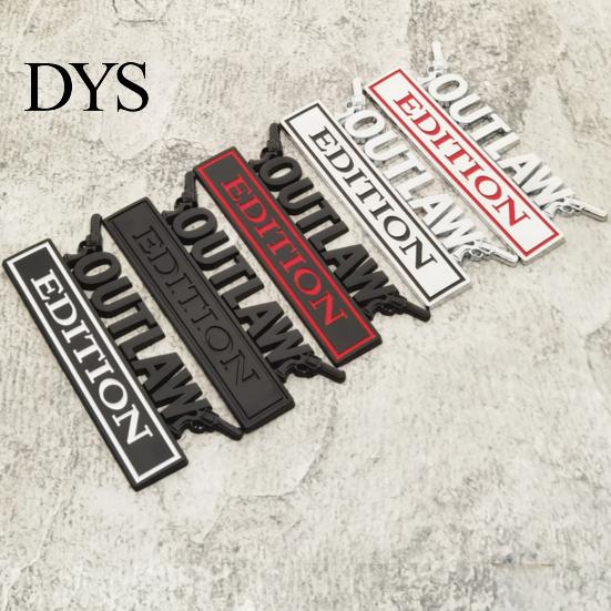 Sunproof Car Sticker 3D Metal Emblem OUTLAW Chrome Letter for Body Long-lasting Decal & Tailgate Zinc Alloy Auto Badge Waterproof Scratch-Resistant