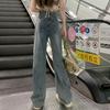 Women's Wide Leg Jeans High Waist Loose Pants Straight Leg Spring/summer Floor Pants