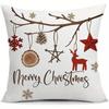 Christmas Tree Snowflake Pattern Christmas Pillowcase Decoration Furniture Double-Sided Printed Square Living Room Pillowcase
