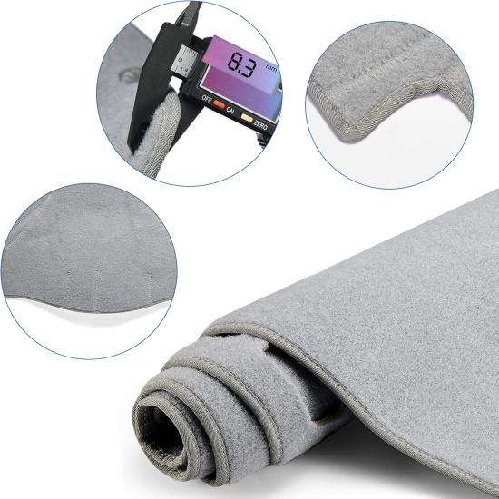Dashboard Dash Cover Mat Carpet Compatible With 2010-2013 Mazda 3 Sedan/Hatchback/MazdaSpeed 3(Grey)