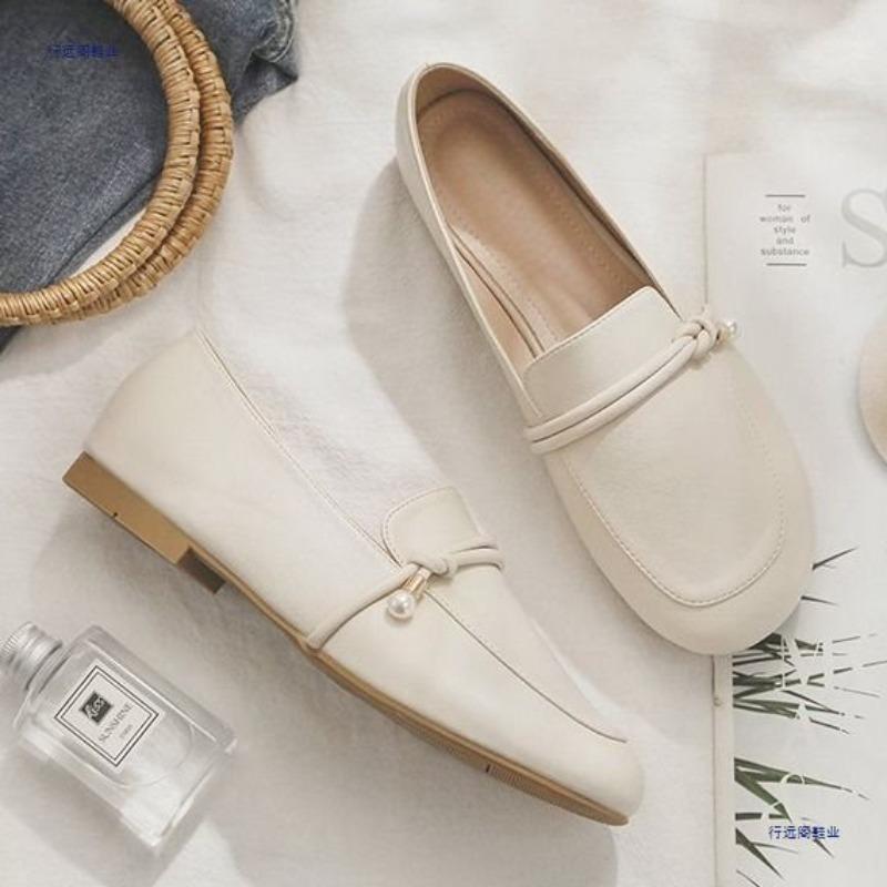 Spring and Autumn New Versatile One-pedal Women's Shoes Round Head with Skirt Single Shoes Women's Flat Doudou Shoes