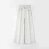 Off-White High-Waisted Wide-Leg Jeans - Spring Style, Slimming, Versatile, No Stretch
