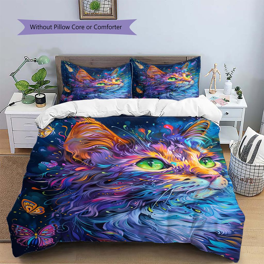 Set Copripiumino Trapuntato con Fantasia Cartone Animato Federa Decorazione per la Casa Regalo di Compleanno (1 * copripiumino + 2 * federa, senza nucleo)