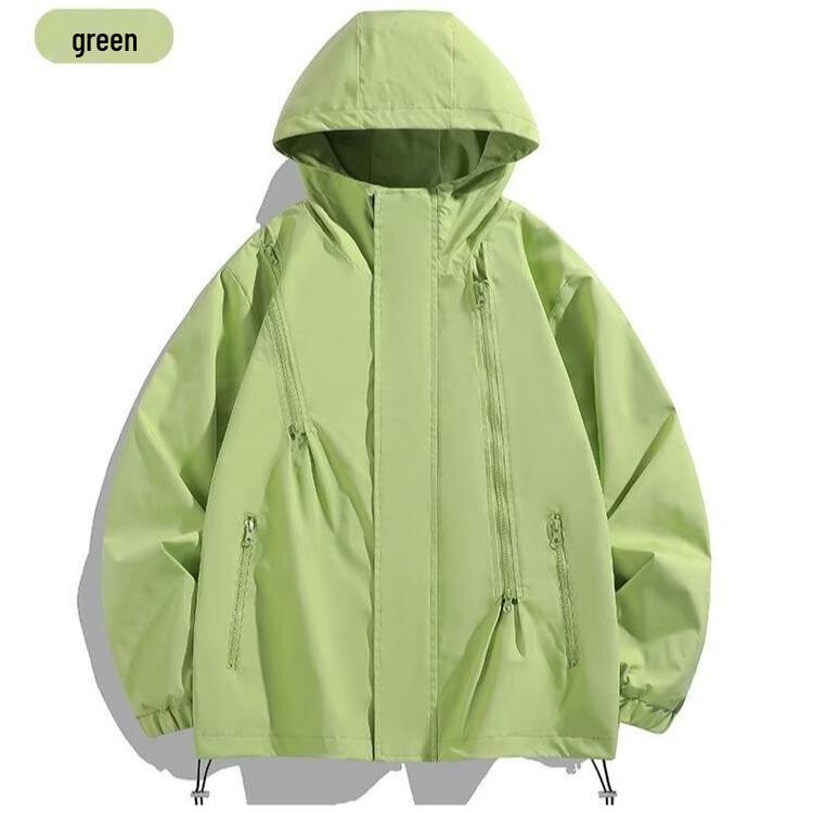 Unisex Waterproof Windbreaker Jacket for Outdoor Sports - Spring/Autumn, Plus Size Available