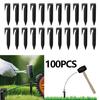 100Pcs Ground Spikes Fixing Pin Landscape Edging Stakes Garden Lawn Mower Peg Landscape Edging Stakes Easy to Use
