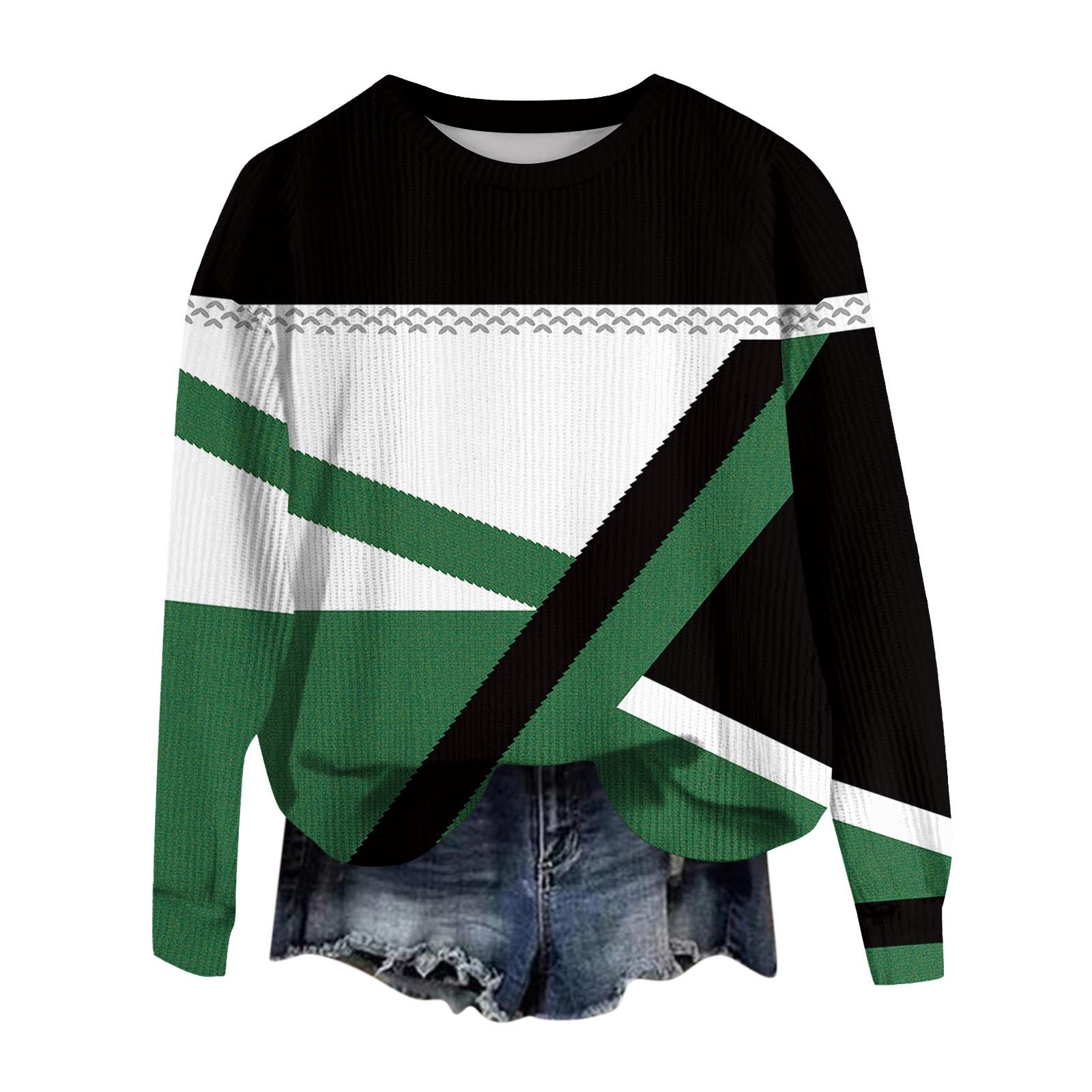 

Женский модный повседневный шерстяной трикотажный пуловер с длинным рукавом и круглым вырезом L