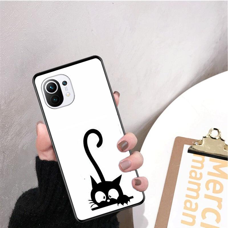 Black Cat Phone Case for Xiaomi 12 Mi 10T 11T 11 Pro 10 10T 11 Lite 10pro 11Ultra Poco X3 Pro Poco F3 M3