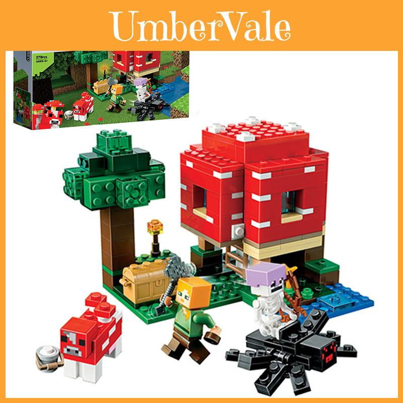 Minecraft The Mushroom House Set Building Blocks Toy For Creative Thinking
