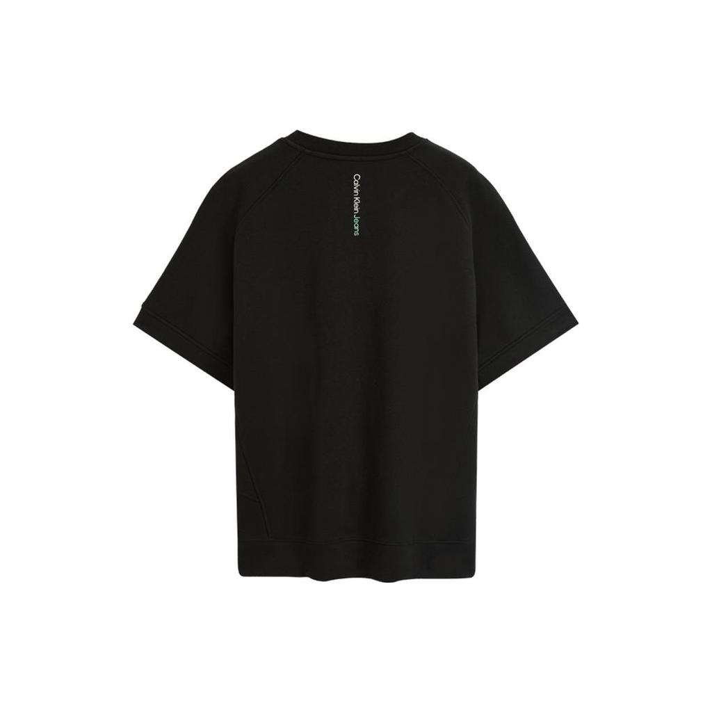 Calvin Klein Logo Print Crew Neck T-Shirt Men Tops Space-Black J323193-BEH