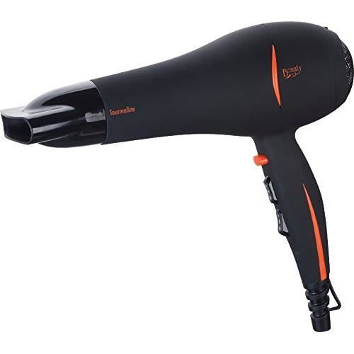 Jata Sc56b – Sèche Cheveux De Voyage Tecnologia Tourmaline, 2000 W, Couleur Noir Avec Embouts En Orange SC56B