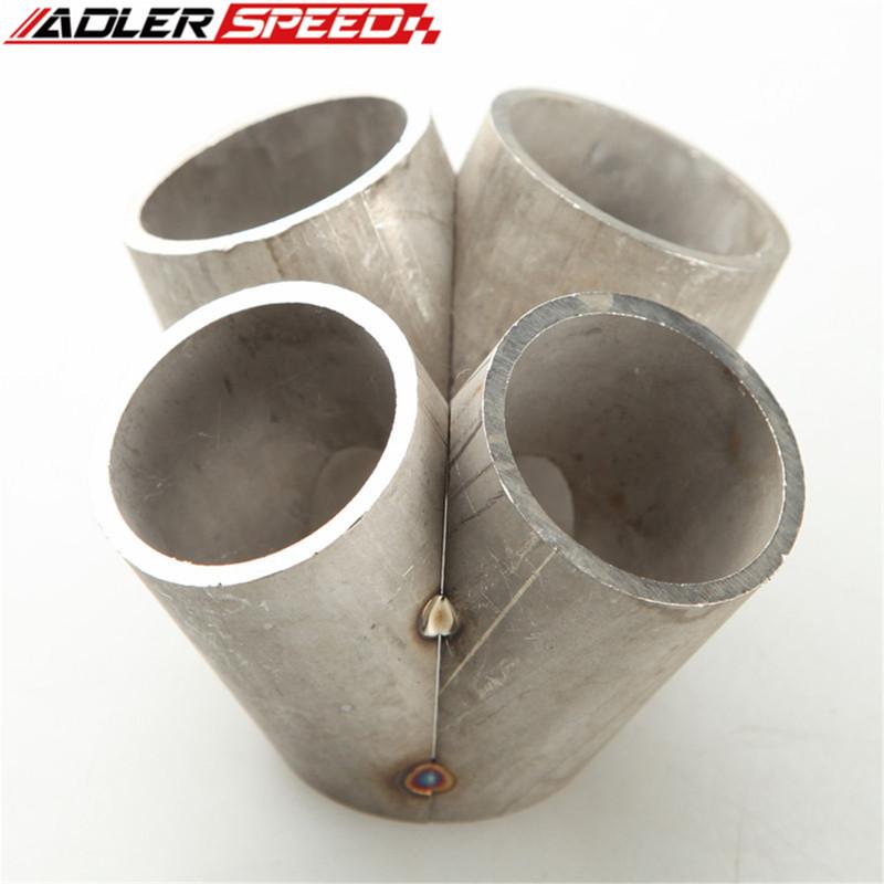 Stainless Steel 4 Cylinder Manifold Header Merge Collector Fit T3/T4 T3 T3/T4 (72mm x 48mm) Out size Turbo Inlet