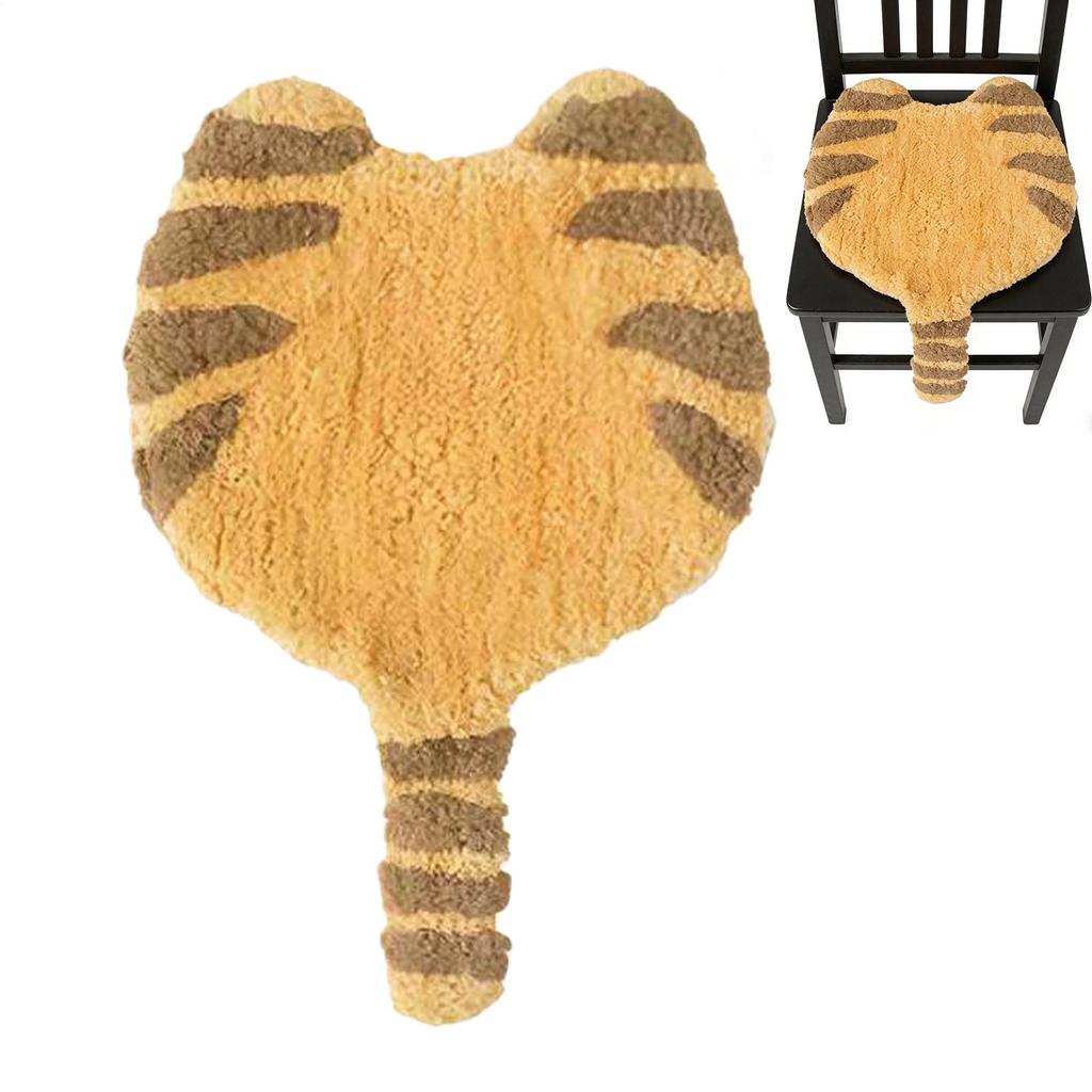 Almofada de Cadeira de Espuma de Memória de Gato de Desenho Animado Capa de Almofada de Assento Macia Art Déco Multiuso Almofada de Assento Fofa para Escritório Dormitório Cadeira de Carro