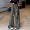 American Style Wide-Leg Woven Belt Pants: Women's 2026 Spring/Summer Casual Workwear