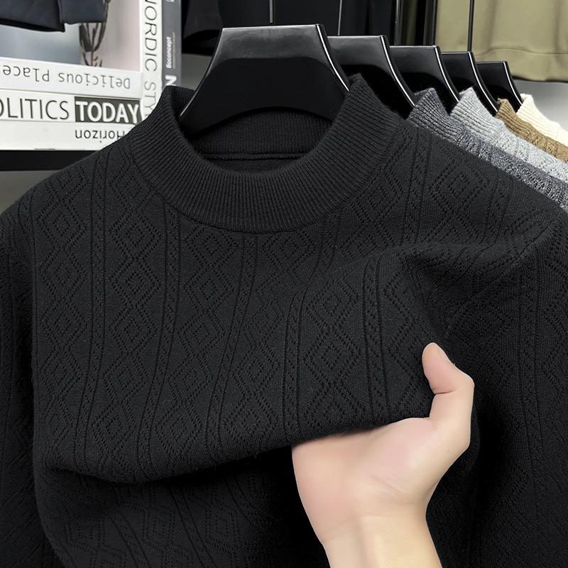 2025 Men s Jacquard Round Neck Knitwear Sweater Pullover - Winter Fashion Style XL