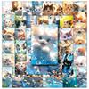 50 Cats Playing with Water Doodle Stickers Cartoon Cute Cats Gauze Decorative Water Cup Mobile Phone Case Computer Stickers