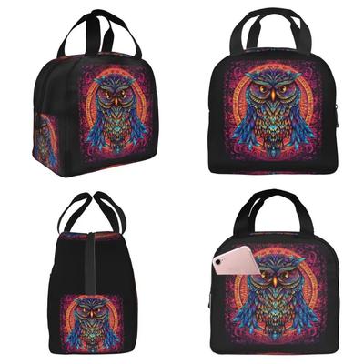 Native Mandala Owl American Insulated Lunch Bag for Women Office Cooler Thermal Food Box Tote Portable Lunch Boxes Container