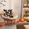 GAGEC Halloween Pillow Covers 18x18 Inch Ghost Pumpk Linen Pillowcase Holiday Farmhouse Throw Pillows Indoor Outdoor Couch Cushion Case for Home Sofa