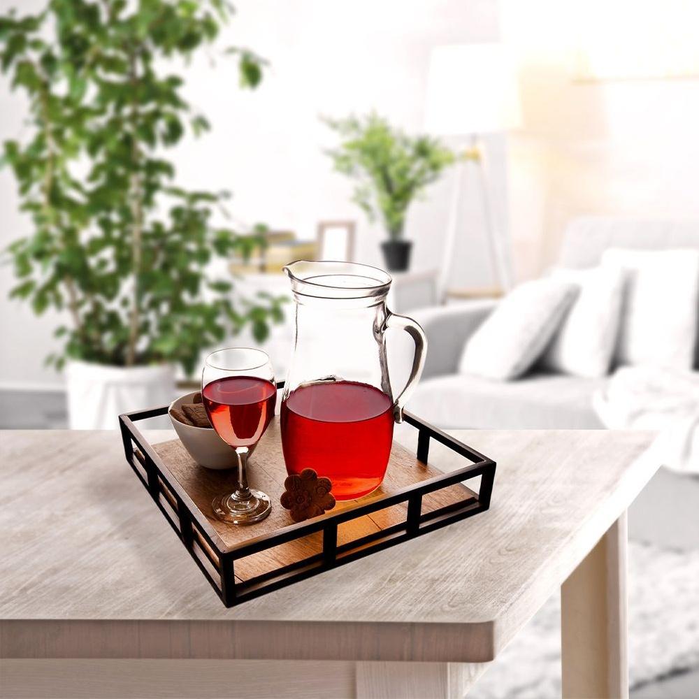 Glass Jug for Drinks, Juice, Compote, Lemonade, Water for Drinks 1.75L