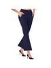 2024 Women's Casual Knitted Flare Pants with Side Pockets - Slimming Design and Long Leg Effect
