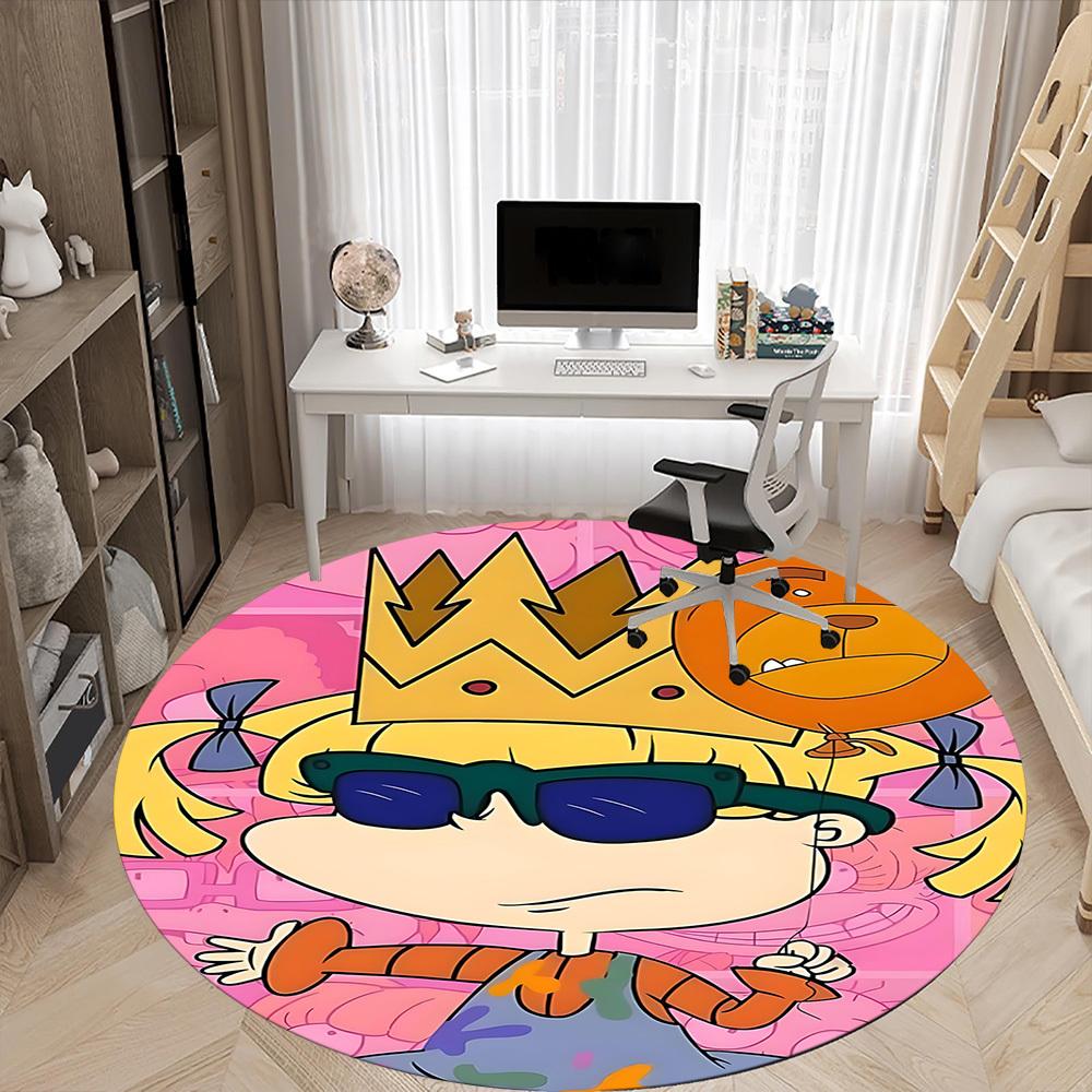 1pc Rugrats Office Round Area Rug, Under Office Chairs Bedroom Living Room Home Decor  a1022164