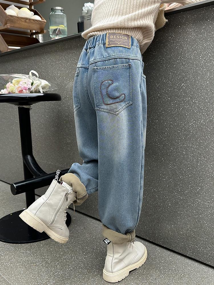 2025 Stylish Girls' Spring/Autumn Jeans - Trendy Straight-Leg Children's Trousers