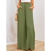 Women's Spring and Summer New Wide-legged Pants Elastic Waistband Wide-legged High-waisted Long Skirt Pants Female
