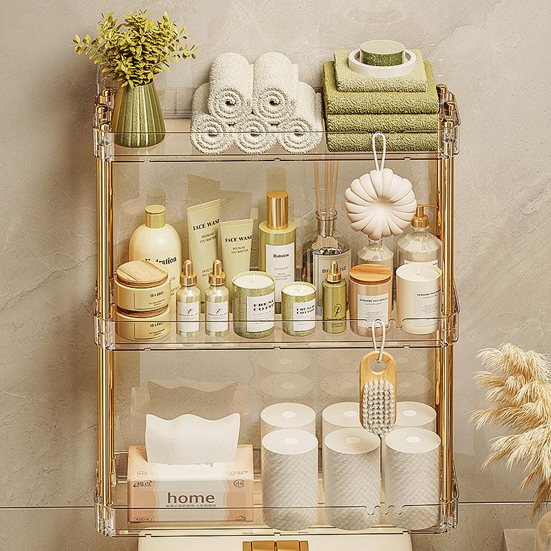 

Настенный стеллаж для хранения без перфоратора, бытовая ванная комната, многофункциональная стойка для хранения, легкая роскошная кухонная стойка для хранения, шкаф для хранения