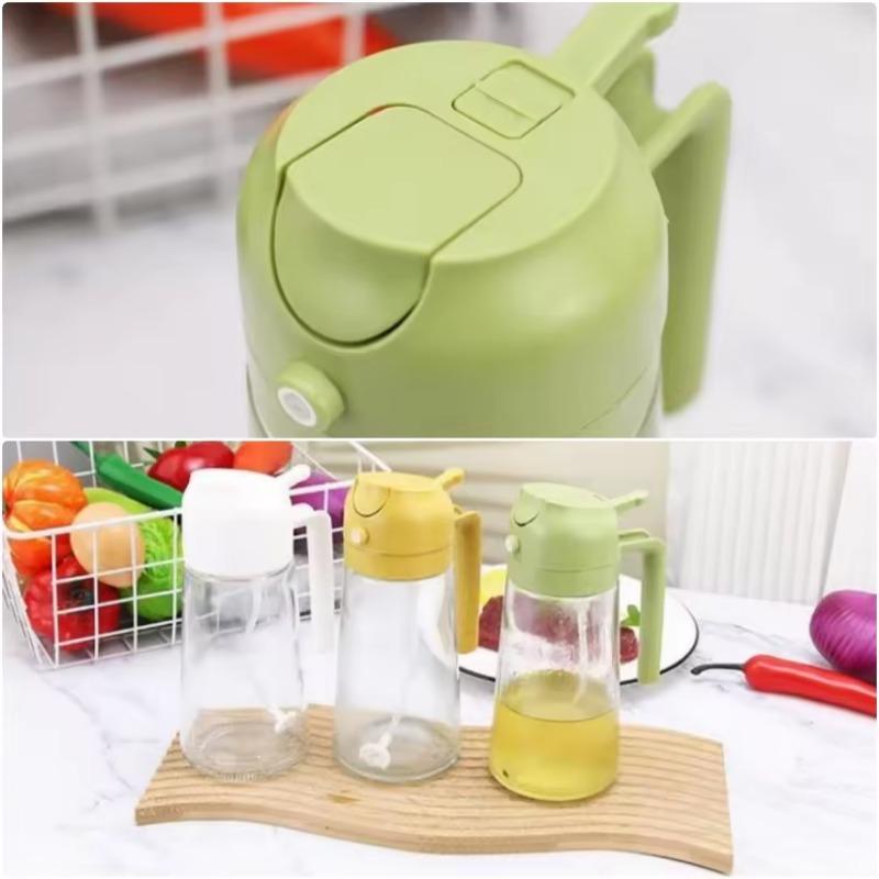 2in1 500ml Plastic Spray Oil Sprayer Bottle Spray Oil Dispenser Oil Jar Cruet BBQ Kitchen Baking Roasting Picnic Kitchen Tool